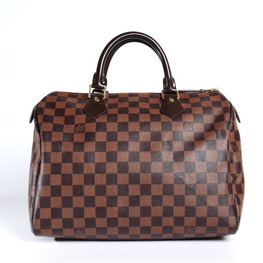 Pre-Owned Louis Vuitton Speedy 30 Bag Damier Ebene Canvas